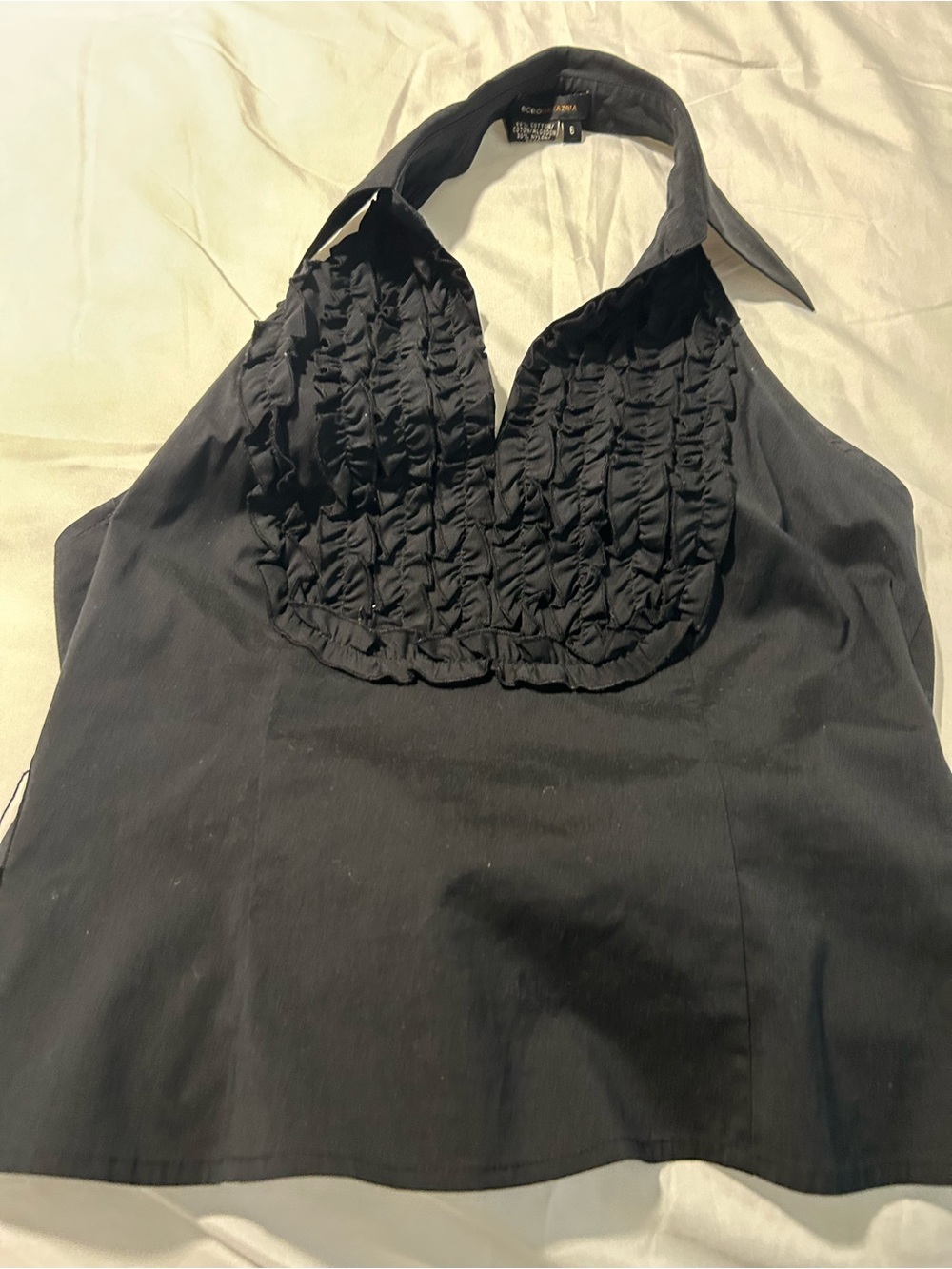 Bcbg MAXAZRIA tuxedo halter shirt